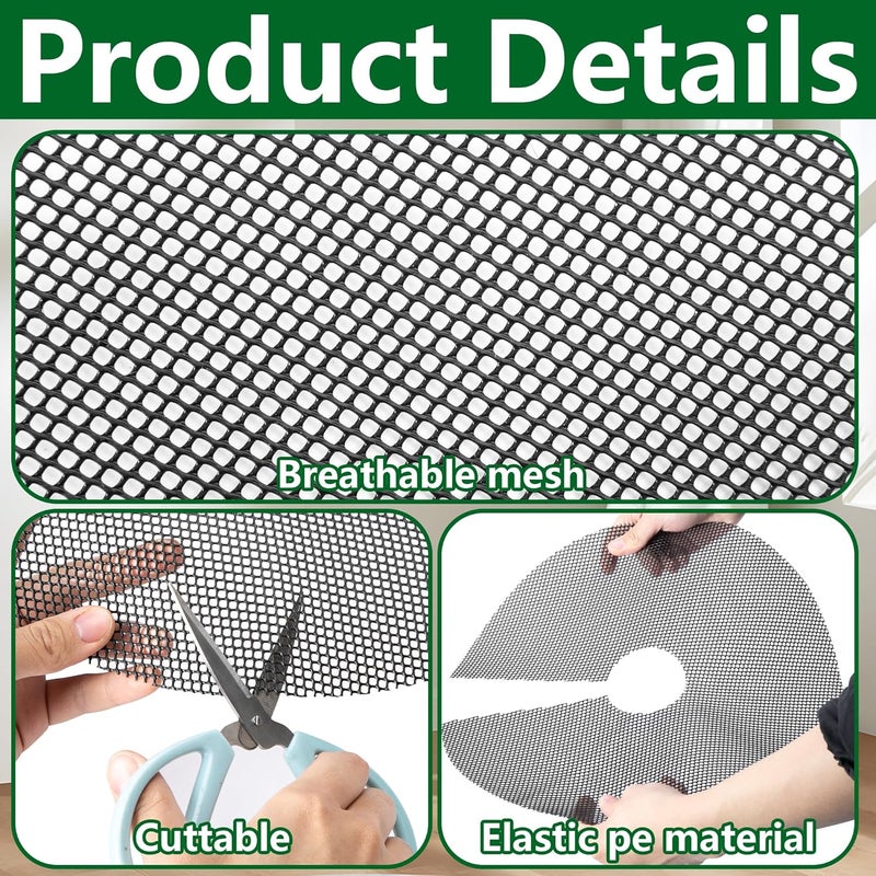 Adnee 4 Pcs 15.7 Inch Plant Pot Grids-Cuttable Plant Pot Soil Covers Protectors from Animals-Indoor Round Planter Pots Soil Guard for Outdoor Garden Plants Protection - Image 3